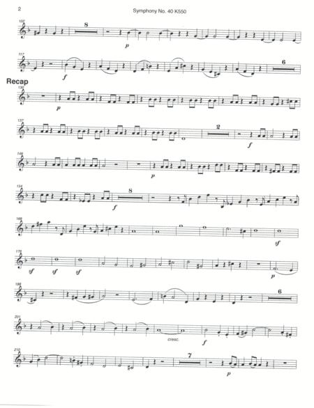 Mozart Symphony No 40 In G Minor Movement 1 F Horn 3 Only Page 2