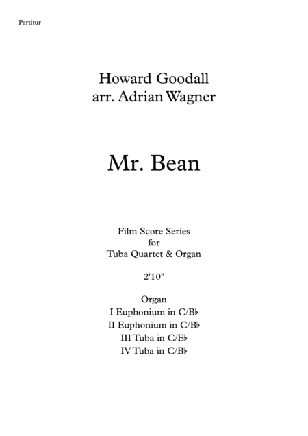 Mr Bean Howard Goodall Tuba Quartet Organ Arr Adrian Wagner Page 2