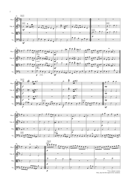 Mr Beveridges Maggot Theme And Variations String Quartet Page 2