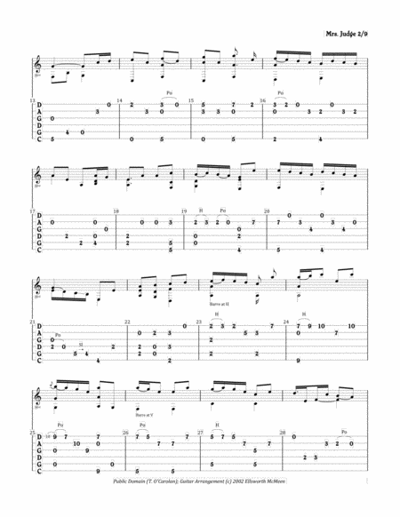 Mrs Judge For Fingerstyle Guitar Tuned Cgdgad Page 2