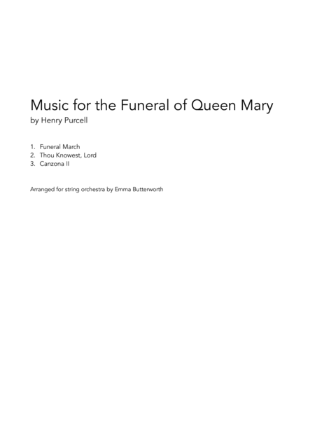 Music For The Funeral Of Queen Mary Page 2