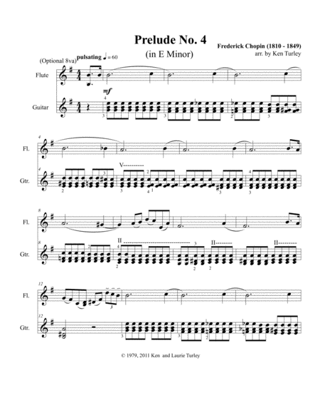 Music For Two Chopin Prelude No 4 In E In E Minor Page 2