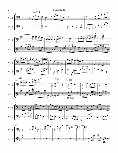 Music In Variations For Two Cellos Page 2