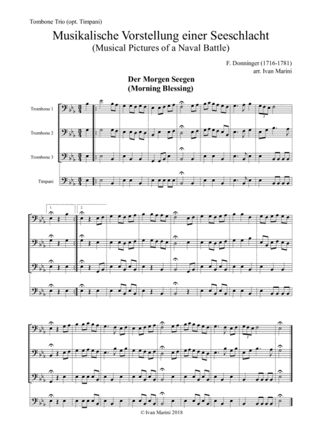 Musikalische Vorstellung Einer Seeschlacht Musical Pictures Of A Naval Battle F Donninger Trombone Trio Opt Timpani Page 2