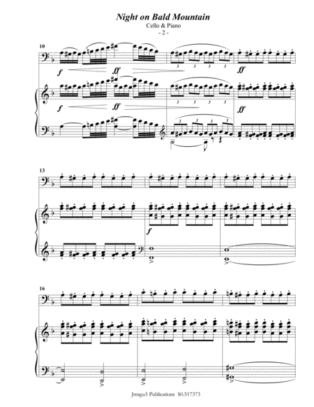 Mussorgsky Night On Bald Mountain For Cello Piano Page 2