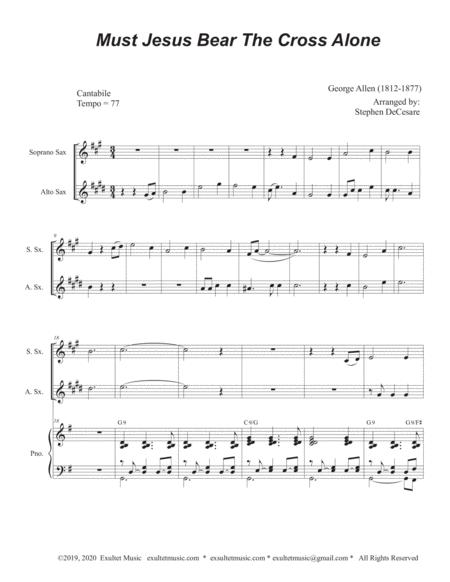 Must Jesus Bear The Cross Alone Duet For Soprano And Alto Saxophone Page 2