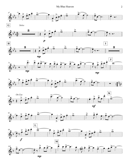 My Blue Heaven Flute 2 Page 2
