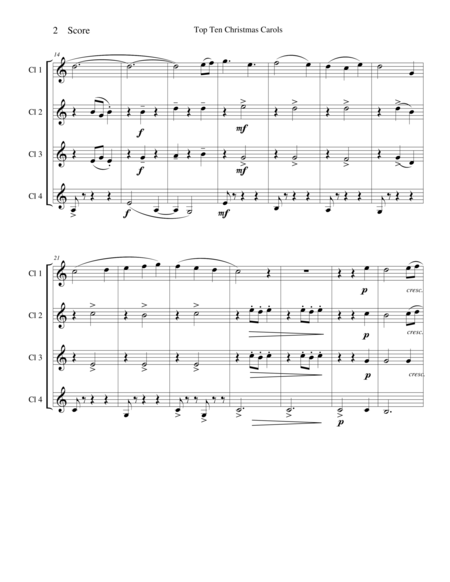 My Dancing Day For Clarinet Quartet Page 2