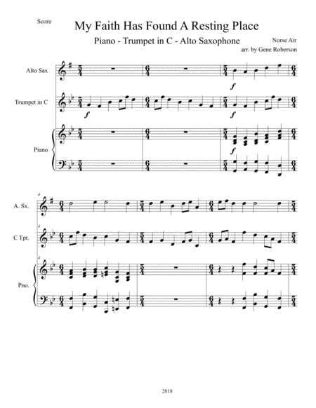 My Faith Has Found A Resting Place Trumpet Sax Duet Page 2