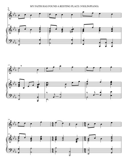 My Faith Has Found A Resting Place Violin Piano And Vln Part Page 2