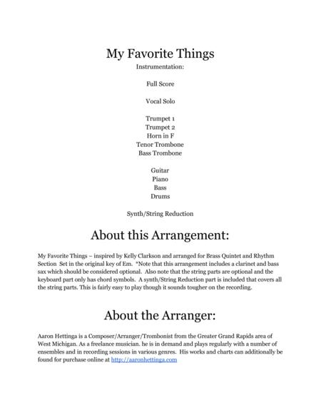 My Favorite Things In The Style Of Kelly Clarkson 5 Brass And Rhythm Accmpt Page 2