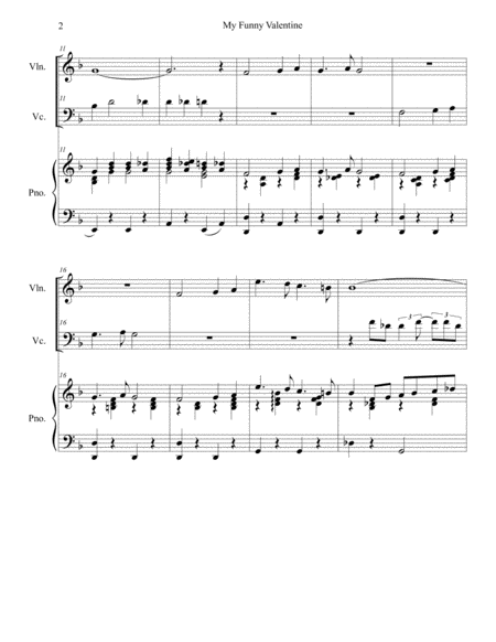 My Funny Valentine Duet For Violin And Cello Page 2