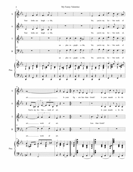 My Funny Valentine For Satb Page 2