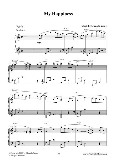 My Happiness Wedding Piano Music Page 2