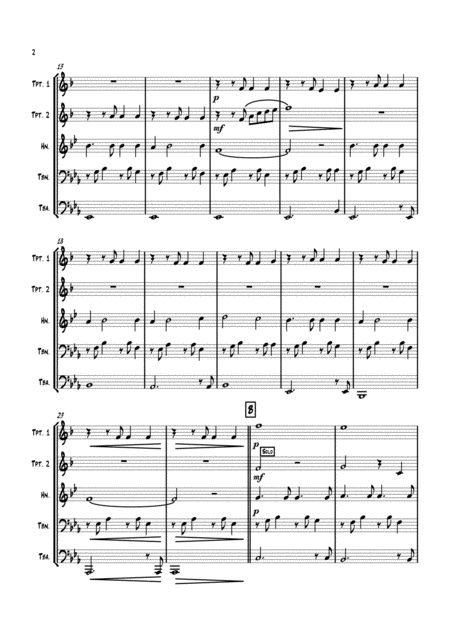 My Heart Will Go On Love Theme From Titanic Brass Quintet Page 2