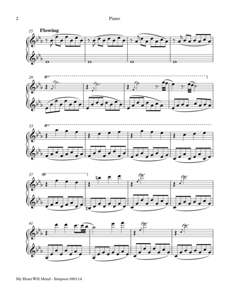 My Heart Will Mend Piano Solo Page 2