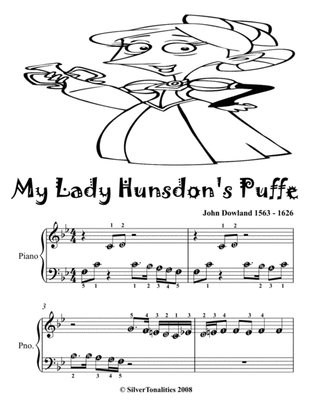 My Lady Hunsdons Puffe Beginner Piano Sheet Music Tadpole Edition Page 2