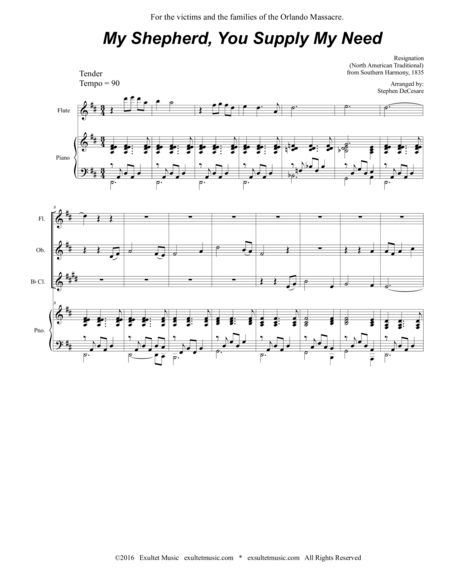 My Shepherd You Supply My Need For Woodwind Quintet Page 2