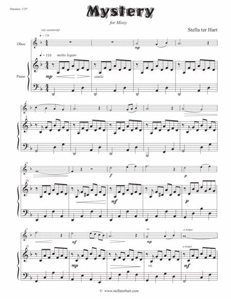 Mystery Beginner Oboe Solo With Piano Accompaniment Page 2