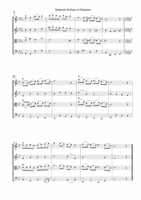 National Anthem Of Pakistan Arranged For String Quartet Page 2