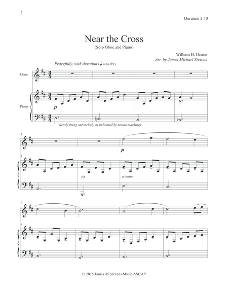 Near The Cross Oboe Solo With Piano Page 2