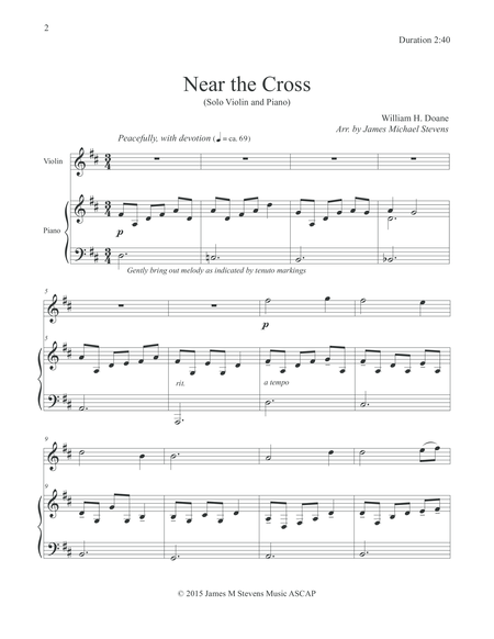 Near The Cross Violin Solo With Piano Page 2