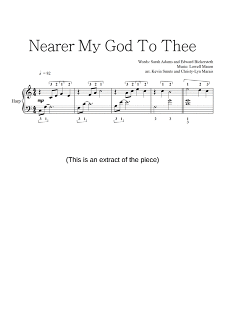 Nearer My God To Thee Beginner Harp Page 2