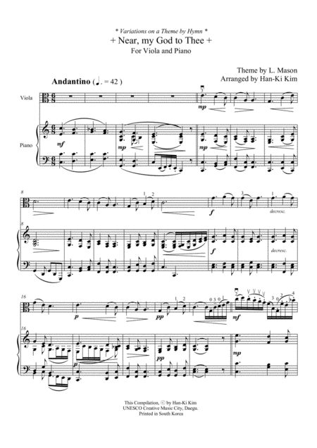 Nearer My God To Thee For Viola And Piano Page 2