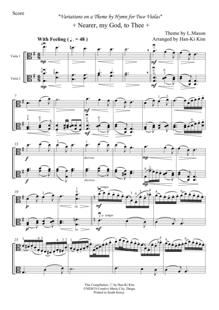 Nearer My God To Thee For Viola Duet Page 2