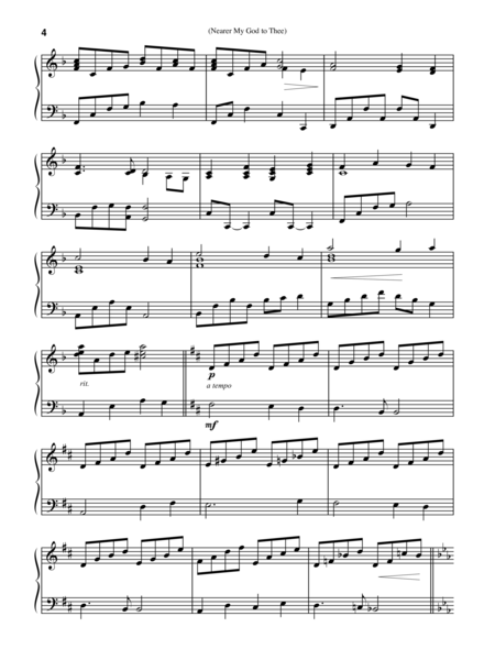 Nearer My God To Thee Piano Arrangement Page 2