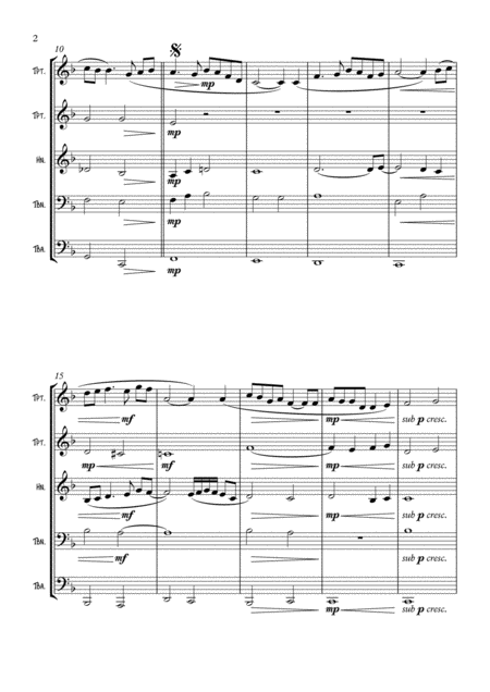 Ness And His Family By Ennio Morricone For Brass Quintet Page 2