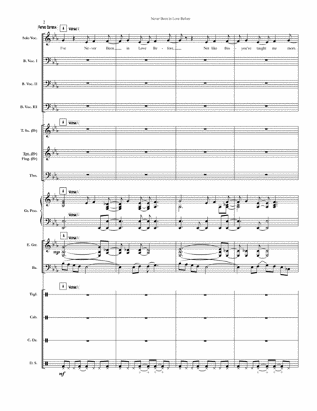 Never Been In Love Before Chicago Full Score Set Of Parts Page 2