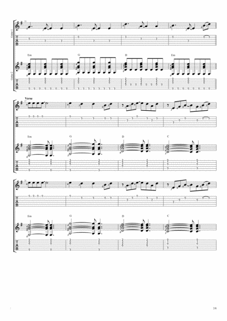 New Divide Duet Guitar Tablature Page 2