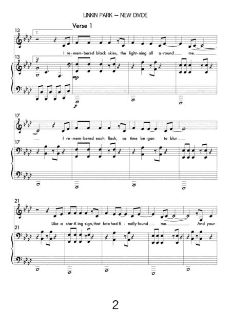 New Divide Lead Sheet Piano Accompaniment Bb Clarinets Page 2