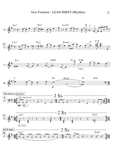 New Freedom Lead Sheet Page 2