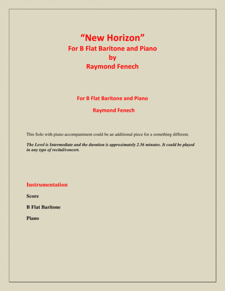 New Horizon For B Flat Baritone And Piano Page 2