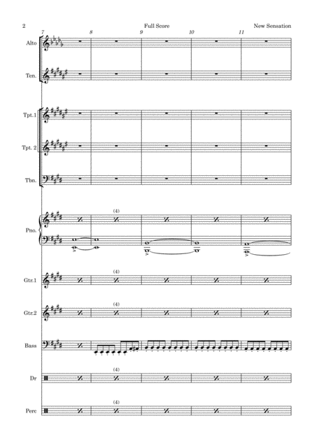 New Sensation Vocal With Small Band 3 5 Horns Key Of E Page 2