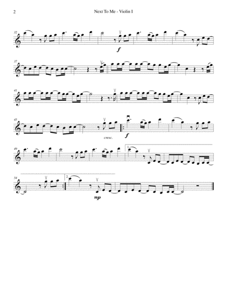 Next To Me String Quartet Page 2
