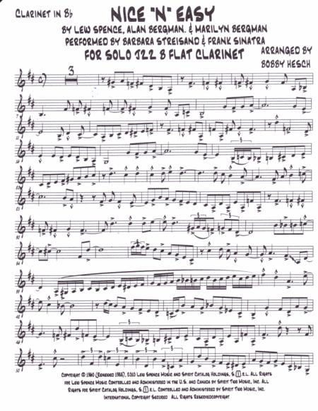 Nice N Easy For Solo Jazz B Flat Clarinet Page 2