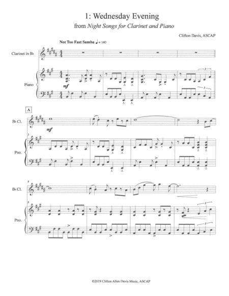 Night Songs A Three Movement Suite For Bb Clarinet And Piano Page 2