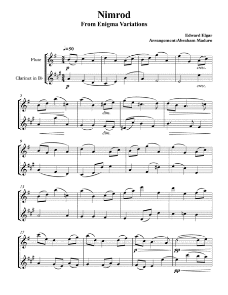 Nimrod Flute And Clarinet Duet Three Tonalities Included Page 2