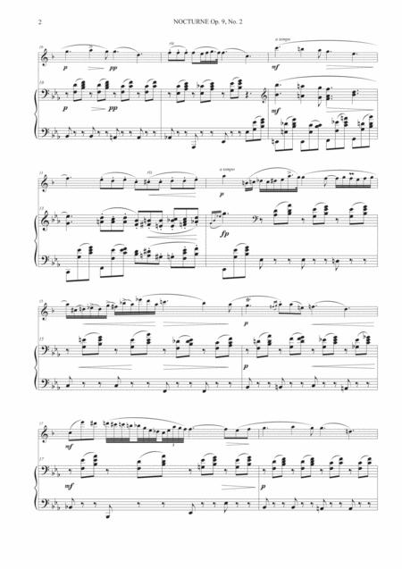 Nocturne Op 9 No 2 For Clarinet And Piano Page 2