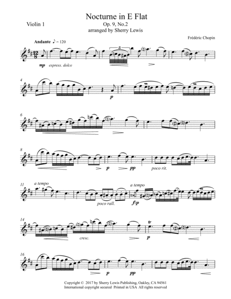 Nocturne Op 9 No 2 String Trio For String Trio Page 2