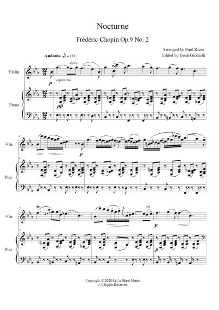 Nocturne Op 9 No 2 Violin Solo Page 2