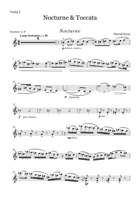 Nocturne Toccata Parts Page 2