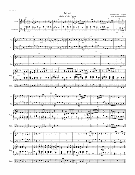Noel For Violin Cello And Organ Page 2