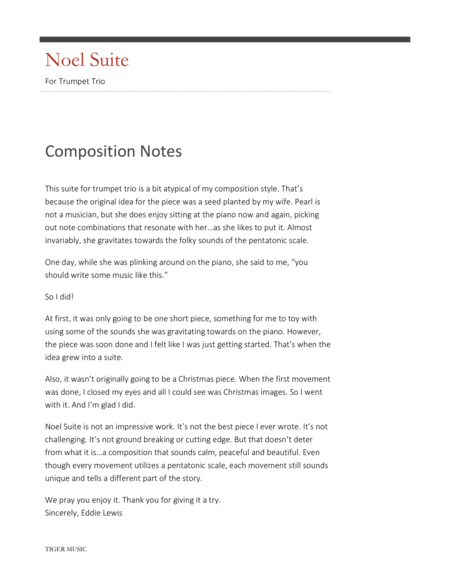 Noel Suite For Trumpet Trio By Eddie Lewis Page 2