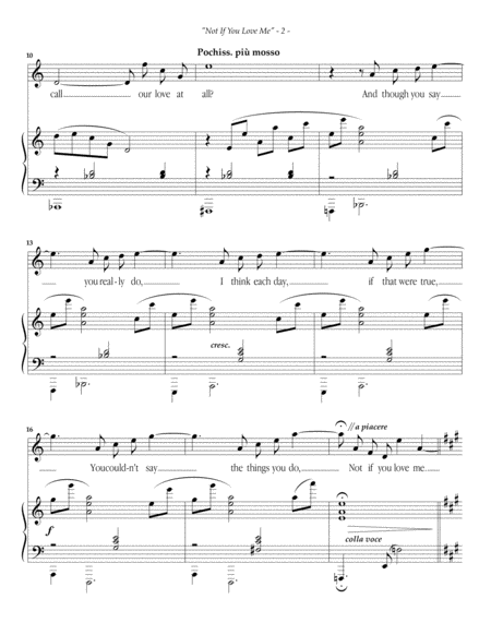 Not If You Love Me For Voice And Piano Page 2