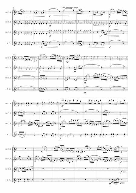Not Time To Get Up Yet For Clarinet Quartet 3 B Flats 1 Bass Page 2