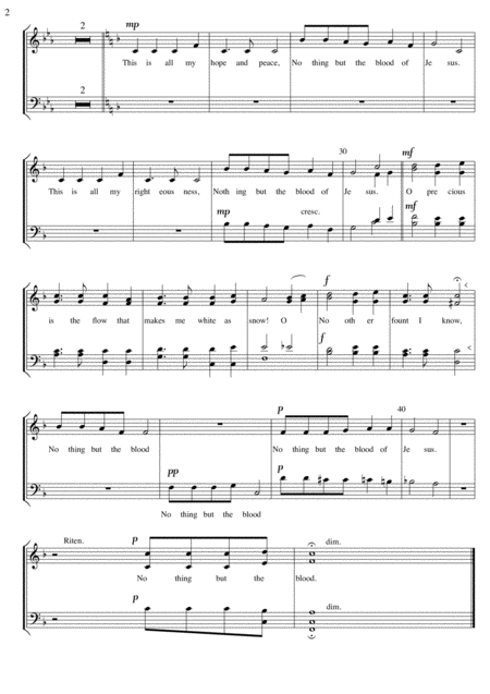 Nothing But The Blood Of Jesus Satb Music By David Catherwood Page 2